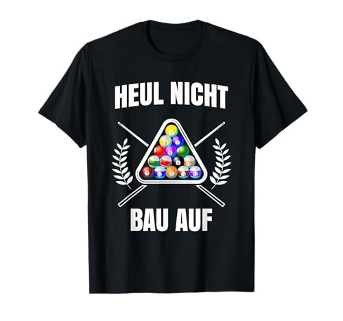 Billard Tshirt Queue Pool Kreide Nineball Snooker 8-Ball Cue T-Shirt