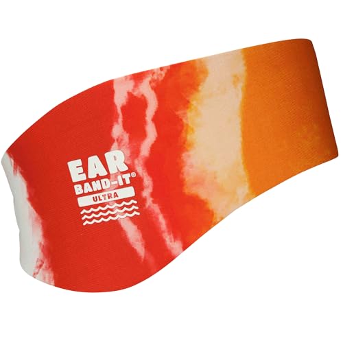 EAR BAND-IT Ultra Tie Dye Schwimmstirnband – von HNO-Ärzten erfunden – blockiert wasserfeste Ohrstöpsel – Kinder- und Erwachsenengrößen – empfohlener Schutz für Bad, Pool, Strand