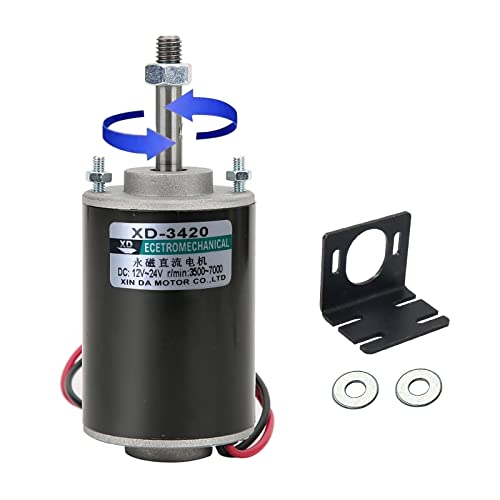 Mini Elektromotor 12 V/24 V Dauermagnet DC Motor Hochgeschwindigkeit ​​Niederige Lärm Für DIY Generator ideal für CW/CCW 3500/7000RPM