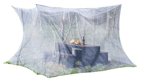 infactory Moskitonetz XXL: Moskitonetz für Innen und Außen, 300 x 300 x 250 cm, 220 Mesh, weiß (Moskitonetz XXL Outdoor, Moskitozelt, Anti Mücken)