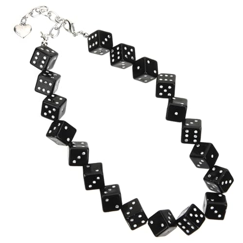 PRETYZOOM Würfel Halskette Charm-halskette Für Frauen Würfel-party-halskette Perlenkette Für Frauen Liebe Halskette Kette Choker Geschenk Für Paare Universal- Liebhaber Acryl Halskette Kette