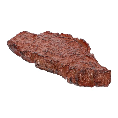 BESTonZON Künstliche Steak Gefälschte Lebensmittel Modell Braten Rindfleisch Ornamente Steak Foto Prop Kunststoff Küche Spielen Hintergrund Display