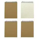 JOYISEN A6 Spirale Notizblock 4 Stück Kleines A6 Notizbuch Kariert 80 Blätt/160 Seiten Notizheft A6 Journal Tagebuch Schreibblock Zeichenblock für Büro und Schule (Beige)