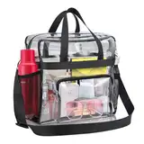 Transparente Tragetasche, Durchsichtige Stadion-Einkaufstasche, Clear Crossbody Messenger Bag, PVC Tasche Transparent Clear Bag, Ideal für Fitnessstudios, Arbeit, Sport und Konzerte