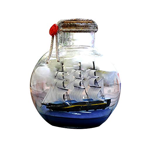 Drift-Flaschen-Dekoration, Segelboot in Wunschflasche, Glas-Korkflaschen, Piratenschiff in einer Flasche, Bastelset, nautische Heimdekoration, Geschenke, Handwerk