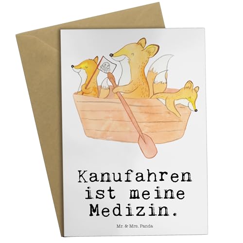 Mr. & Mrs. Panda Grußkarte Kanufahren - Geschenk, Kanutour, Kanuverleih, Schenken, Geburtstagskarte, Kanu fahren, Einladungskarte, Sport,