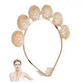 NOLITOY Goldener Muschel Haarreif Für Damen Kreativer Kopfschmuck Für Strandpartys Und Besondere Anlässe Stilvolle Haardekoration Und Modisches Accessoire Für ädchen