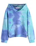 Arshiner Mädchen Hoodie Batik Kinder Pullover Freizeit Mode Sweatshirt mit Kapuze Herbst Winter Langarm Kapuzenpullover für Mädchen 13-14 Jahre 160