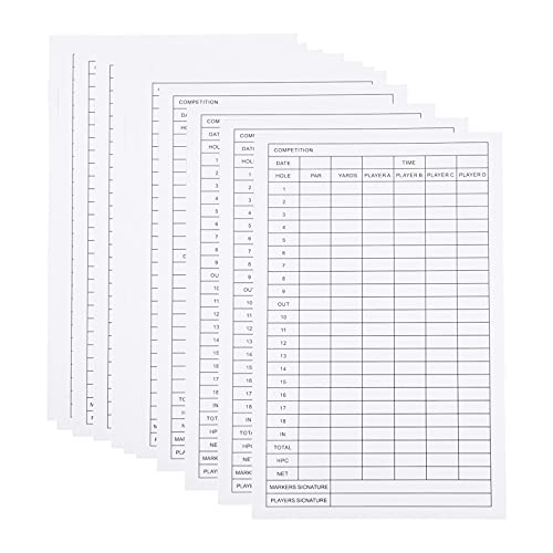 ifundom 12 Stück Golf-Scorekarten-Papier-Wettbewerbs-Scorekarten für Sport, Golfspiel, Punktezählungskarten