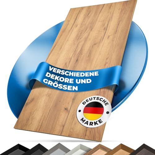 Tischplatte 120x60 | Arbeitsplatte, Küchenarbeitsplatte, Schreibtischplatte aus Holz | Hochwertige Holzplatte für Büro oder als Esstischplatte, Küchenplatte | Holzplatten (Gold Craft Oak)