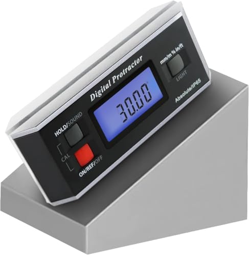 Digitaler Winkelsucher Magnetischer Winkelmesser Neigungsmesser Winkel Level Meter Werkzeug Digital Winkelmesser Schräglehre für Holzbearbeitung Tischsäge Konstruktion V-Nut 0~360 Grad mit