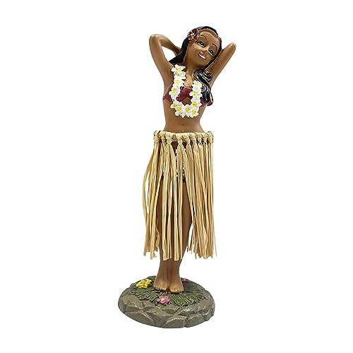 Baoblaze Hawaiianische Tänzerin Auto, Mini Hawaiian Dashboard Doll, Hawaii Hula Girl Posing, Hawaiianische Tänzerin Dekoration, Hawaiianische Armaturenbrett-Puppe für Armaturenbrett, Stil C