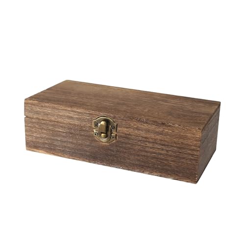 xnnmzhao Holzkiste mit Deckel, Kiefernholz Holzbox Holzbox mit Deckel Braun, Holzkiste Aufbewahrungsbox aus Naturholz Deko Holz-Kiste Box Erinnerungsbox Aufbewahrungsbox Holz 20 x 10 x 6 cm