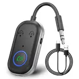 YSWOVUO Bluetooth 5.3 Adapter, 2 in 1 Bluetooth Transmitter Unterstützt 2 AirPods, Bluetooth Sender Klinke Kopfhörer Kompatibel mit Flugzeug,TV, Stereoanlage