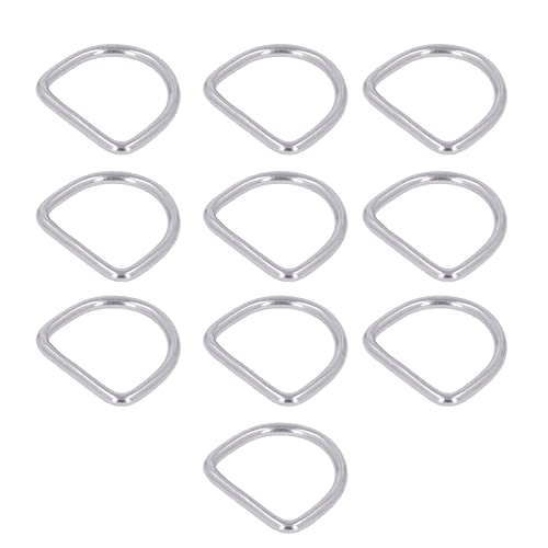 Alomejor D-Schnalle, 10 Stück Robustes D-Ring-Band. Starke Schiffskonstruktion (30 * 27 * 5MM)