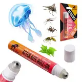 Roll-On-Stift, 10 ml, mit natürlichem beruhigendem Ammoniak, sofortige Linderung von Juckreiz und Rötungen für Mückenstiche, Vespen, Bienen, Zecken, Flöhe, Quallen – Eukalyptus, Minze