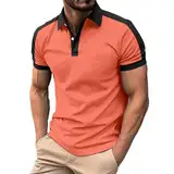 Poloshirt Herren Kurzarm Polohemd Giraffe Stickerei Einfarbig T-Shirt Poloshirt Mit ReißVerschluss Tshirt MäNner Schwarz Poloshirt