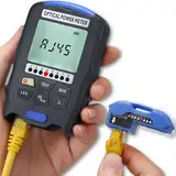 Glasfaser Leistungsmesser, 3-in-1 Optisches Leistungsmessgerät glasfaserprüfgerät mit RJ45 Tester und LED-Beleuchtung, -70~+10 dBm Mini Wiederaufladbarer Faseroptisches Leistungsmessgerät, FC/SC/ST