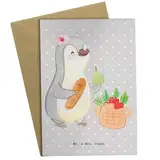 Mr. & Mrs. Panda Grußkarte Obsthändlerin Herz - Geschenk, Kollege, Obst- und Gemüsehändlerin, Rente, Mitarbeiter, Hochzeitskarte, Geburtstagskarte,