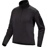 Arc'teryx Covert 1/2 Zip Neck Damen | Warmer Fleecepullover aus recycelten Materialien, Black Heather II, M