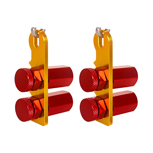 2 Stück Treppenmessgeräte, hohe Treppenlehre zum Einrahmen von Quadraten mit Halter und Karabiner, Treppenmessgeräte, Knöpfe für Kreissäge, Tischlerei-Quadrate, Treppenwangen-Layout-Werkzeug