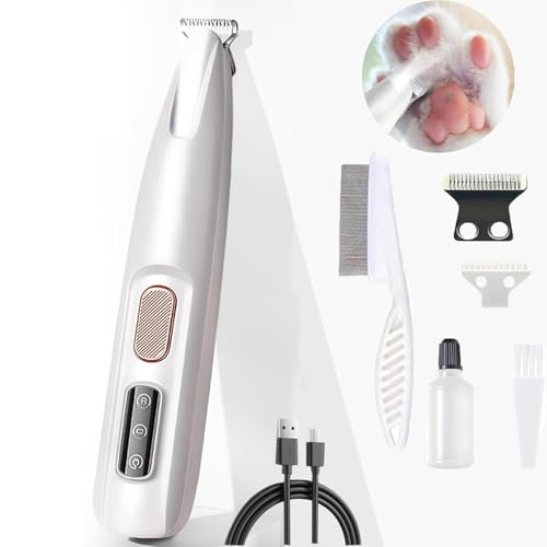 Paw Trim Pro, Pfotentrimmer Für Hunde, Schermaschine Hund, Leise Wasserdicht Hundepfoten Trimmer Für Pfoten, Augen, Ohren, Gesicht, Körp