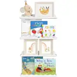 Lifewit Kunststoff Kinder Bücherregal 4er Set, 38 cm Hängeregal für Wandmontage, Kinderzimmer, Bücher, Hängende Regale für Baby/Kleinkind/Kinder im Schlafzimmer, Wohnzimmer Dekoration, Weiß