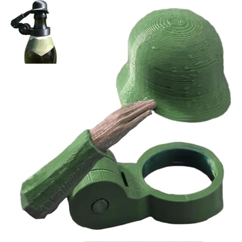 LEGQYJK Bierhelm Trinkhelm, Flaschenverschluss Bierflaschen Soldaten Salutdesign für Bier-Sekt-Wein, Bierflaschenhelm Soldatengruss, Flaschenverschluss Trinkhelm Partys Gadgetes Geschenkidee