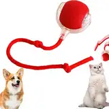 Chewie Rolling Ball, Elektrischer Hundeball Spielzeug, Chewie Chase Mate Katzenspielzeug, Interaktives Hundespielzeug Ball, Smart Automatisch Rollender Ball für Kleine,Mittlere Hunde (Rot)