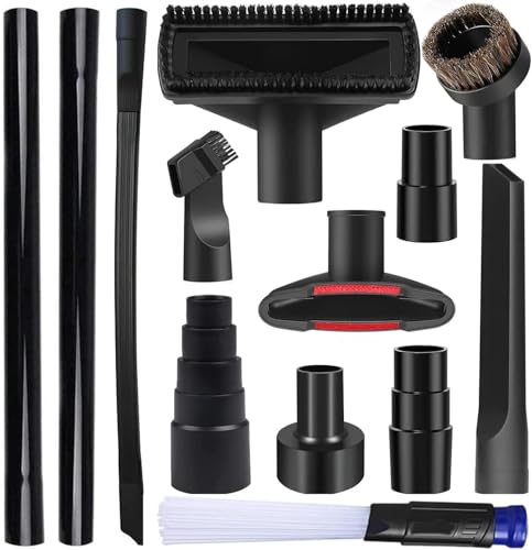 13 Pcs Staubsauger Düsen Set StaubsaugerAufsätze Nass Trocken Kunststoff Adapter 32-35 mm Staubsaugerdüse Flexibler Fugendüse Werkzeug PolsterdüseflexiblenSaug-Röhrchen Universal Vakuum Reinigungs-Set