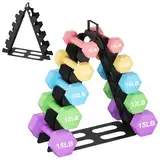 Hantelständer Kurzhantel Rack Gewichtsaufbewahrungsorganisator für Hanteln accessories-Gymnastikhanteln-perfekt für das Fitnessstudio zu Hause für Kinder/Frauen Schwarz