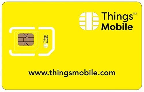 SIM-Karte für IOT und M2M - Things Mobile - mit weltweiter Netzabdeckung und Mehrfachanbieternetz GSM/2G/3G/4G. Ohne Fixkosten und ohne Verfallsdatum. 60 € Guthaben inklusive