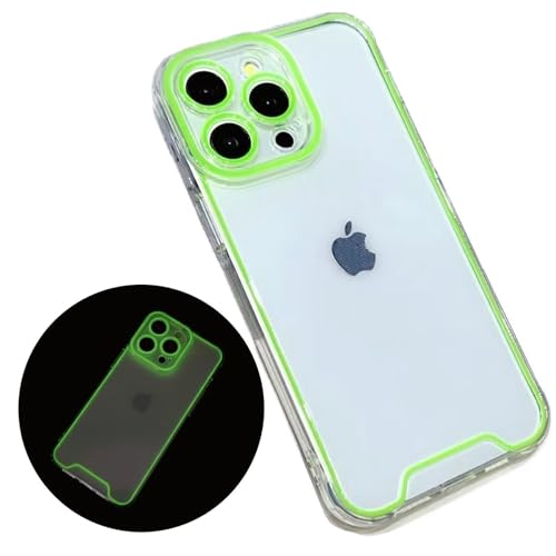 Tivenfezk Nadoli Leuchtend Hülle für iPhone 15 Pro,Fluoreszierend Licht im Dunkeln Weich Silikon Transparent Handyhülle Schutzhülle Klar Cover