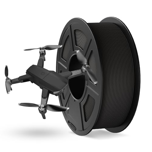 JAYO Rapid Matte PETG Filament 1.75mm, High Speed 50-600mm/s 3D Drucker Filament, Dimensionsgenauigkeit +/- 0.02mm für die meisten FDM 3D Drucker, 1.1kg/Spule(2,43lbs), MatteSchwarz