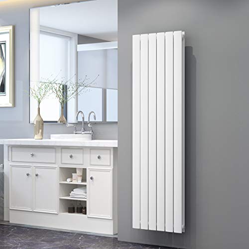 ELEGANT Vertikal Heizkörper Doppellagig 1600x460mm Weiß Flachheizkörper Mittelanschluss