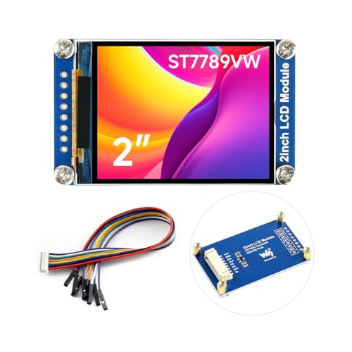 Waveshare General 2inch LCD Display Module IPS Screen 240×320 Resolution with Embedded Controller Communicating via SPI Interface Requires Minimum GPIO for Controlling