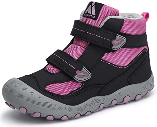 Mishansha Kinder Wanderschuhe Jungen Mädchen Trekkingschuhe Rutschfest Atmungsaktiv Kinderschuhe Leicht Hoch Sneakers für Outdoor Sport Walking Hiking, Lila Violett, 29 EU