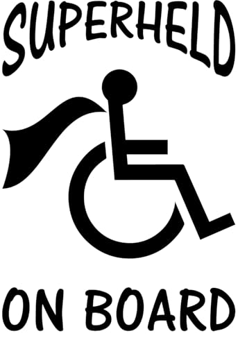 Autoaufkleber für Rollstuhlfahrer SUPERHELD Aufkleber Sticker