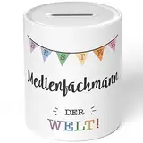 JUNIWORDS Spardose Sparbüchse, Bester Medienfachmann der Welt (5710535)