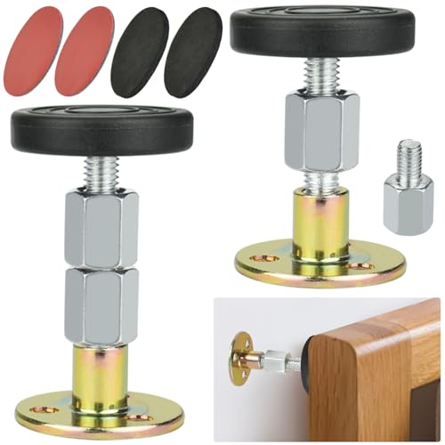 SLTAXAR 2 Stück Bettrahmen Anti Shake Verstellbares Bettgestell Kopfteil Stopper Bett 29-87mm Kopfteil Bett Abstandhalter Adjustable Bettgestell mit Gewinde Anti Shake Stopper für Betten Schränke Sofa