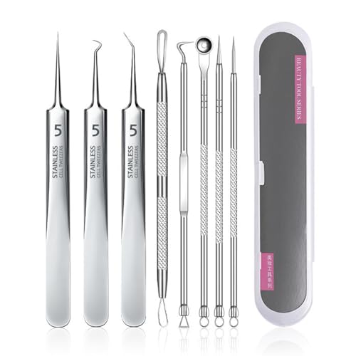 Mitesserentferner Pickel Ausdrücken Werkzeug Mitesserentferner Komedonenquetscher Set Akne Pickel Pinzette Mitessers Entferner Für Nasen Gesichtspflege Blackhead Remover Aus Edelstahl