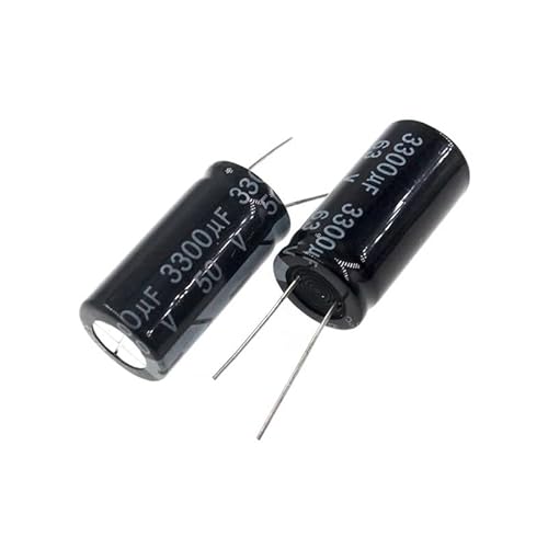 HMCOCOOFM 2pcs 3300uF 50V 3300MFD 50WV 18 * 35mm Aluminum Electrolytic Capacitor Radial 3300mf50v 3300uf50v 50v3300mf 50v3300uf