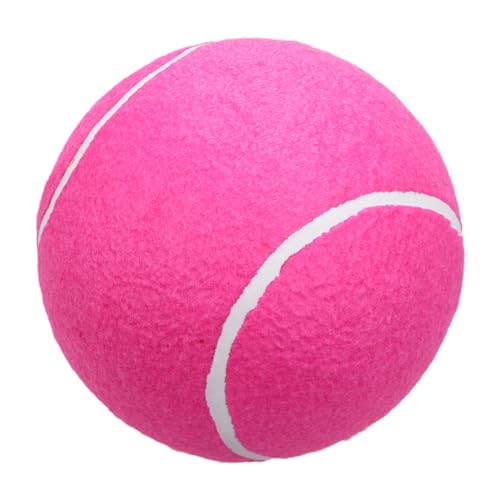 HEMOTON 1 Stück Tennis Ball cautsch tenissbäle tenniskorb spielwaren draußen tennisballs riesiger Tennisball aufblasbarer Ball federnd Tennisball aus Gummi großer Tennisball Rosa