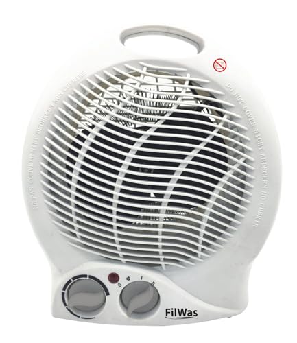 FilWAS Heizlüfter Schnellheizer 2 Stufen / 1000W / 2000W Heizung Thermostat Ventilatorfunktion