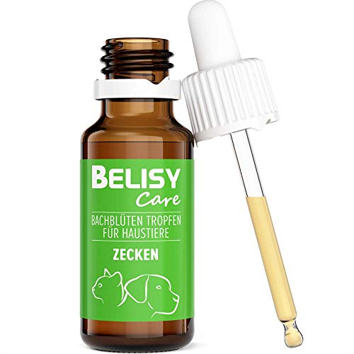 BELISY Zecken Bachblüten Tropfen für Hunde & Katzen - Spezial Bachblütenmischung nach Dr. Bach - 20 ml