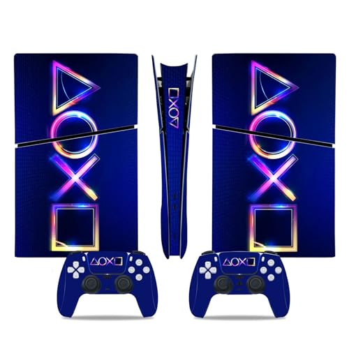 Für PS5 Slim Skin Disc Edition & Für PS5 Slim Skin Digital Edition Konsole Und Controller Vinyl Cover Skins Wraps Kratzfest Kompatibel 00355 Blasenfrei Kein Schaum Kratzfest (Size : Disc Version)