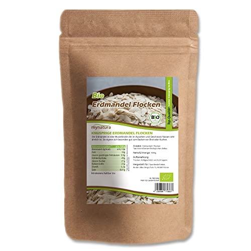 Mynatura Bio Erdmandelflocken | Erdmandeln | Flocken | Müsli | Zutaten | Mandeln | Bioprodukt | Naturprodukt | Backen | Kuchen | Muffins (3x1000g)