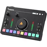 MAONO Streaming-Audio-Mixer, Audio-Interface mit Pro-Preamp, Bluetooth, eingebauter Akku, 48 V Phantomspeisung für Live-Streaming, Podcasting, Gaming MaonoCaster AMC2 NEO (mattschwarz)