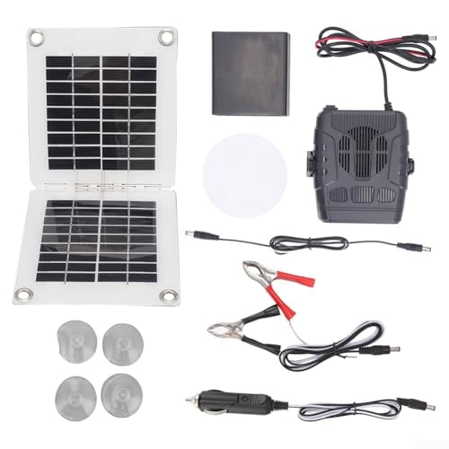 20W Solarpanel-Heizung, Faltbare Solarpanel Autoheizung mit Batteriefach, zum Aufladen von Ventilatoren, Radios, Mikrofon, Handys