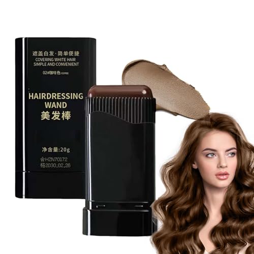 Haarfärbekamm,Haarfärbestift,Hair Concealer,Werkzeug Zur Grauhaarabdeckung,Temporäre Haarfärbestift,2-in-1-Haarfärbekamm,Wasserfester Und Schweißfester Haarfärbestift,Grauhaarabdeckung (Choco)